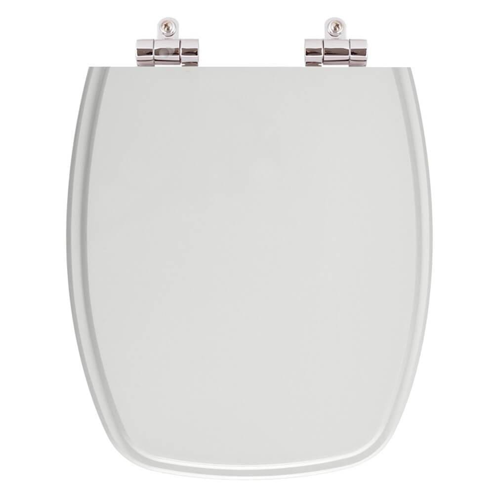 Assento Sanitário Fechamento Lento Cinza Para Vaso Fiori