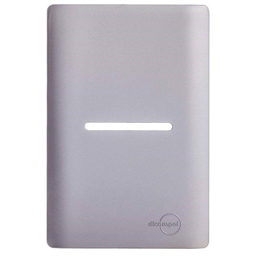 Placa Novara Aco 4X2 1 Interruptor Horizontal Dicompel