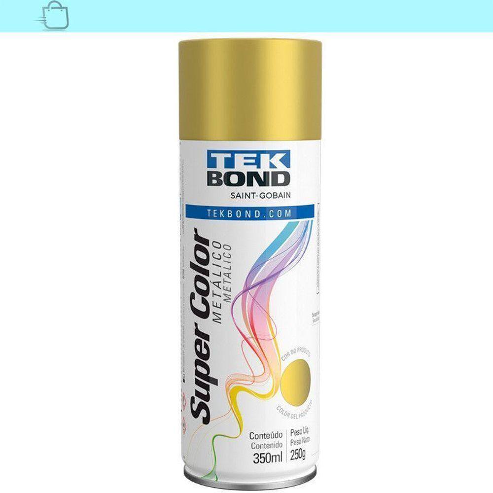 Tinta Super Color Metálico Tekbond 250g 350ml COR:DOURADO