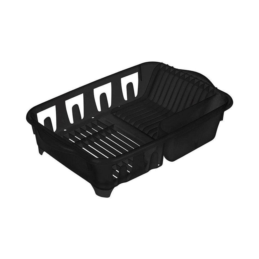 Escorredor De Louças Plástico Preto G 45X31X10Cm Plástico