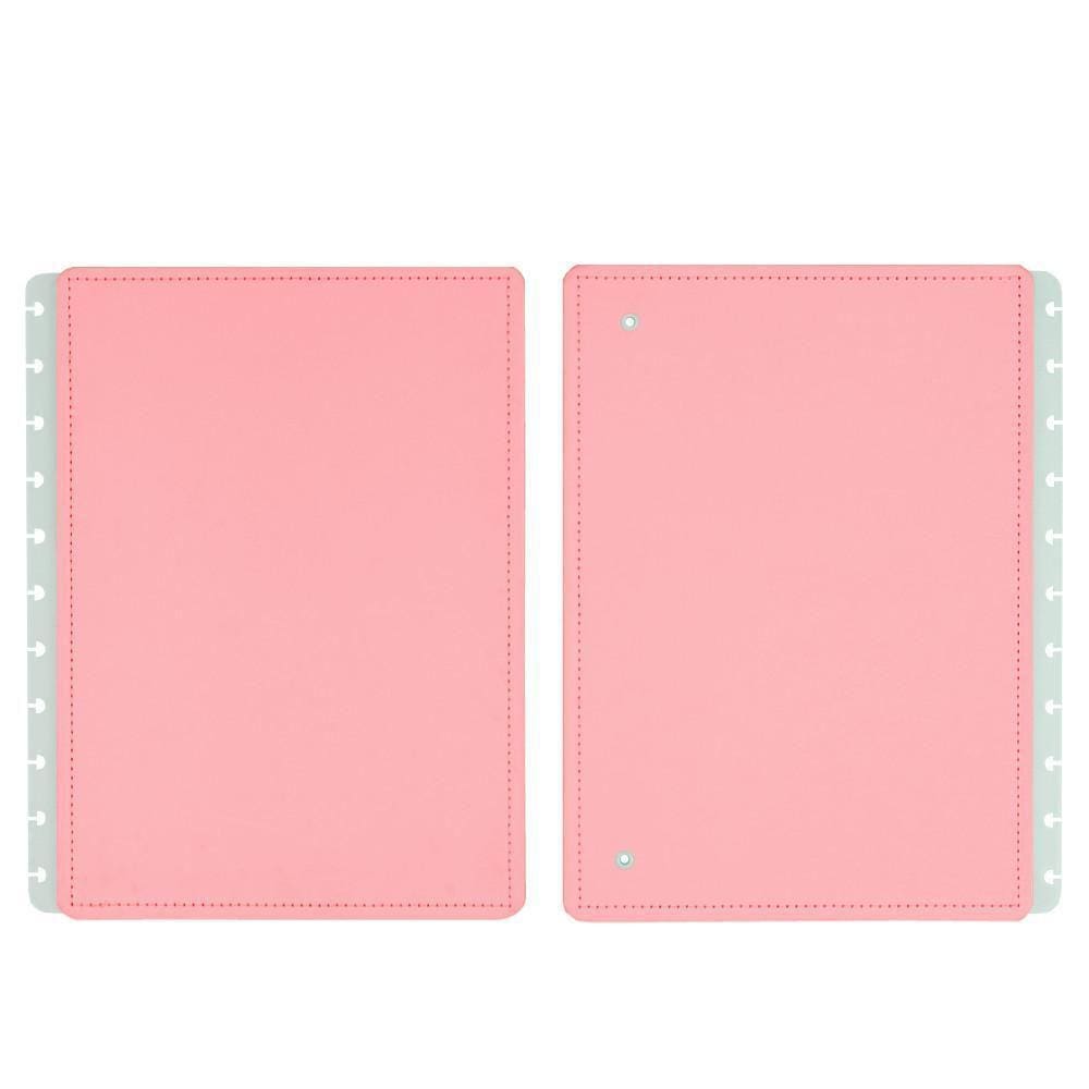 Capa E Contracapa Caderno Inteligente Grande Pastel Rosê