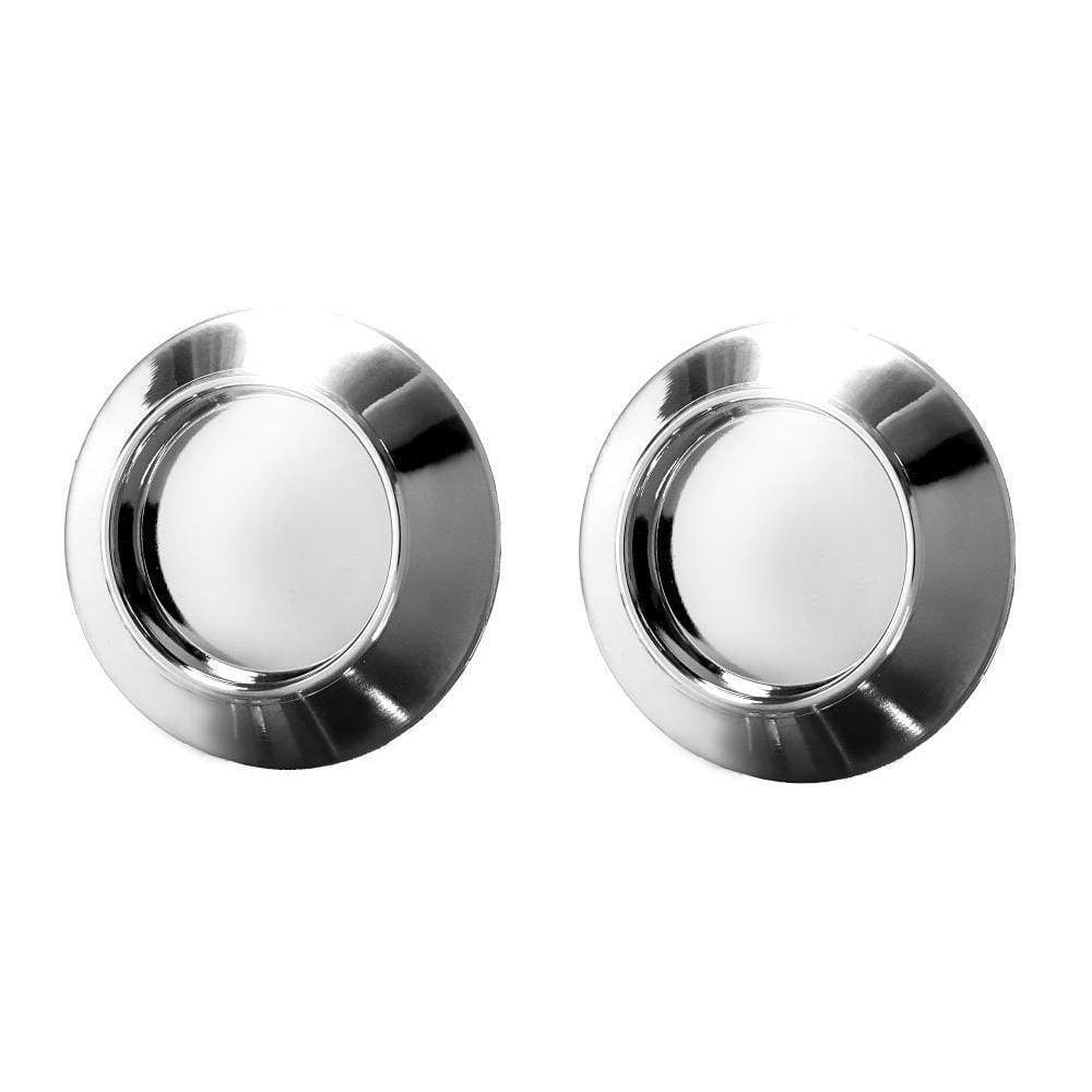 02 Puxador Adesivo Slim Box Portas Armários Redondo Cromado
