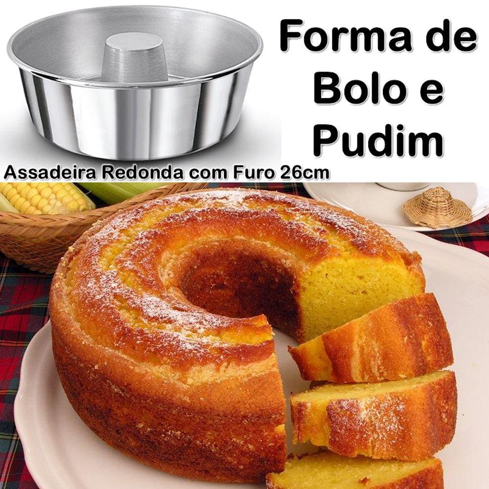 Formas Assadeiras De Bolo Com Furo Redonda 20cm 24cm 30cm 3 Tamanhos