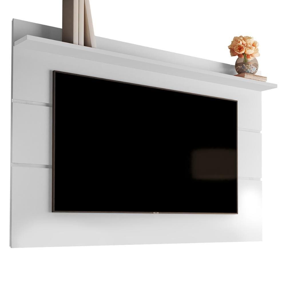 Estante Painel Parede TV 40 42 47 48 50 55 60 Polegadas Prateleira Decorativa Sala Quarto Retrô Vivare New 1.6 – Branco – RPM