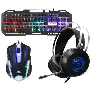 Kit Teclado + Mouse Semi Mecânico Gamer Led Rgb Óptico M800 Luuk Young