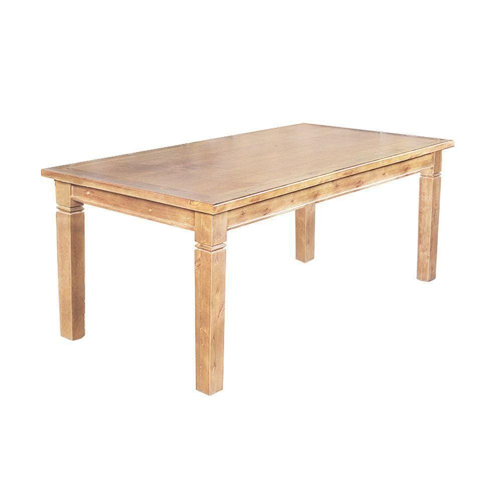 Mesa De Jantar Retangular 180X80Cm Rústica Aurora - Natural - Bege
