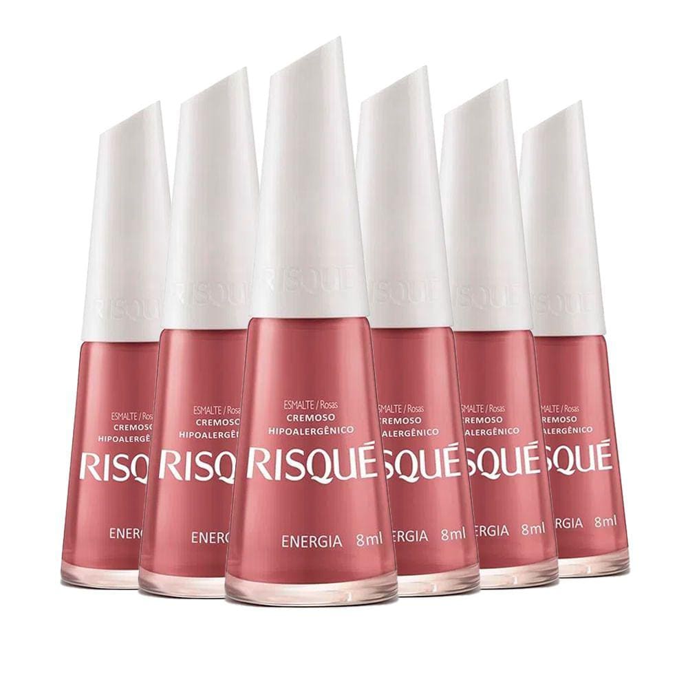 Kit Esmalte Risqué Cremoso Energia 8ml - 6 unidades