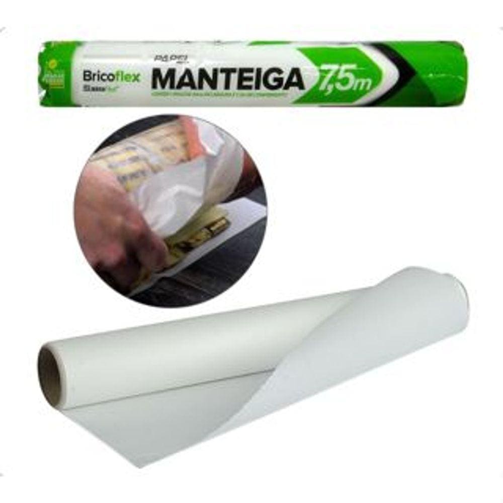 Kit 4 Rolos Papel Manteiga Bricoflex 30cm X 7,5m