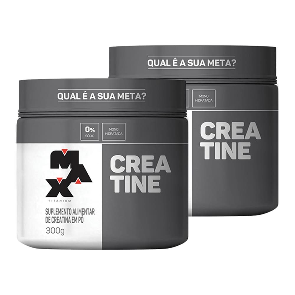 Kit 2 Un Creatina 300g Max Titanium Mono Hidratada