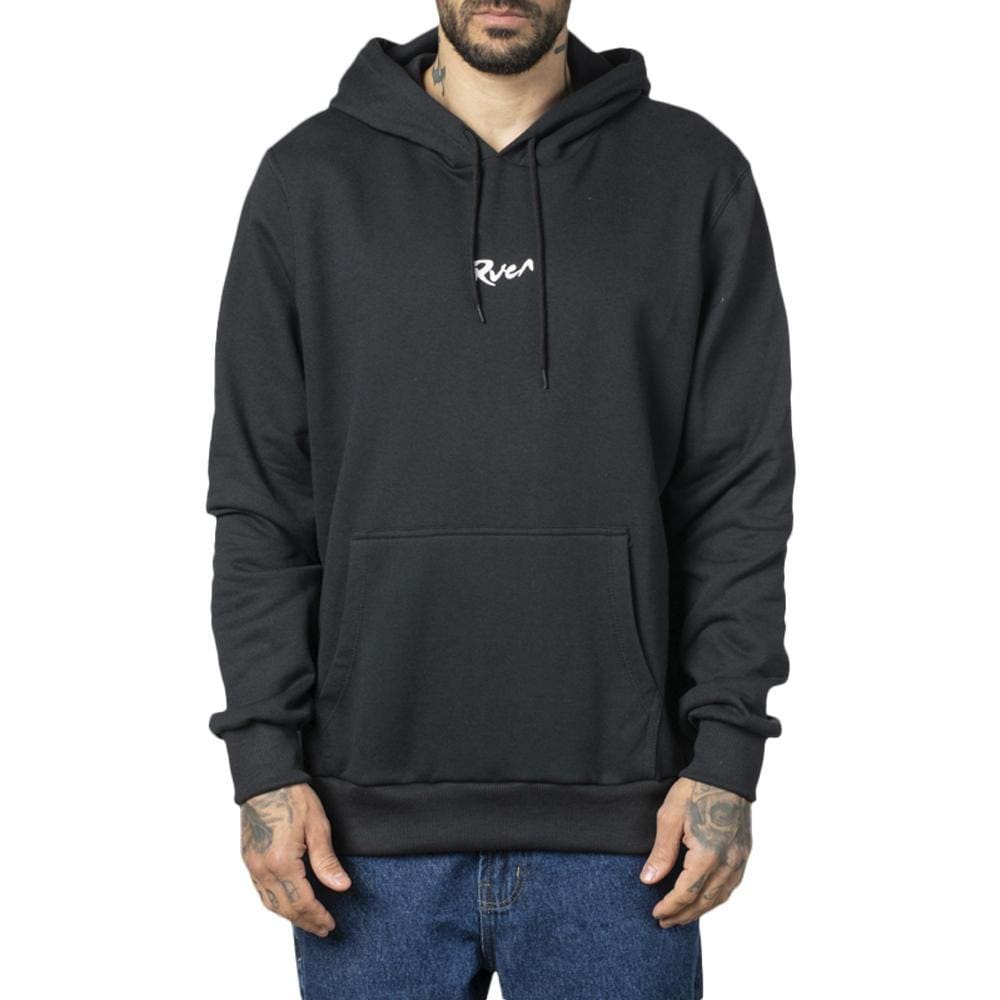 Moletom RVCA Canguru Muji WT23 Masculino Preto