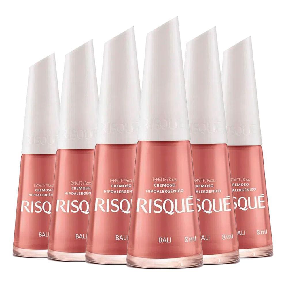Kit Esmalte Risqué Clássicos Bali 8ml - 6 unidades