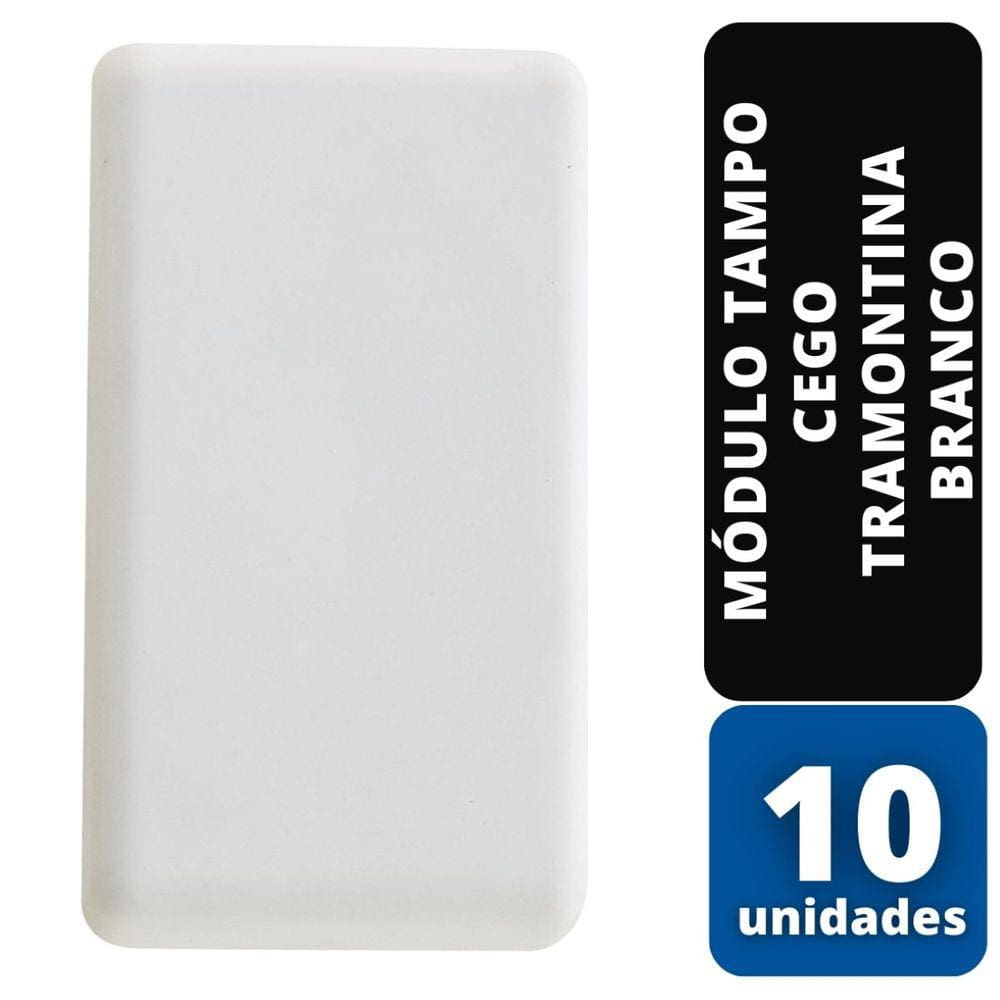 KIT C/ 10 Módulo Tampo Cego Tramontina Branco