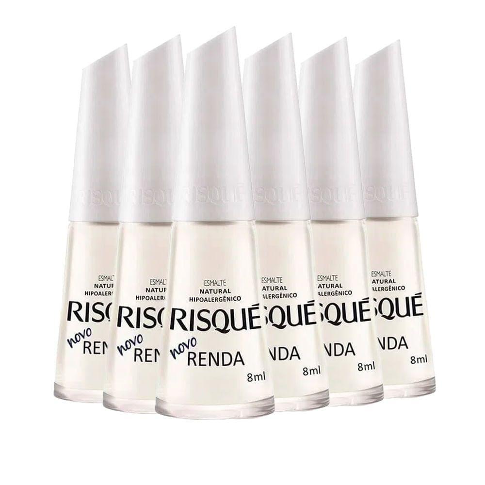 Kit Esmalte Risqué Novo Renda 8ml - 6 Unidades