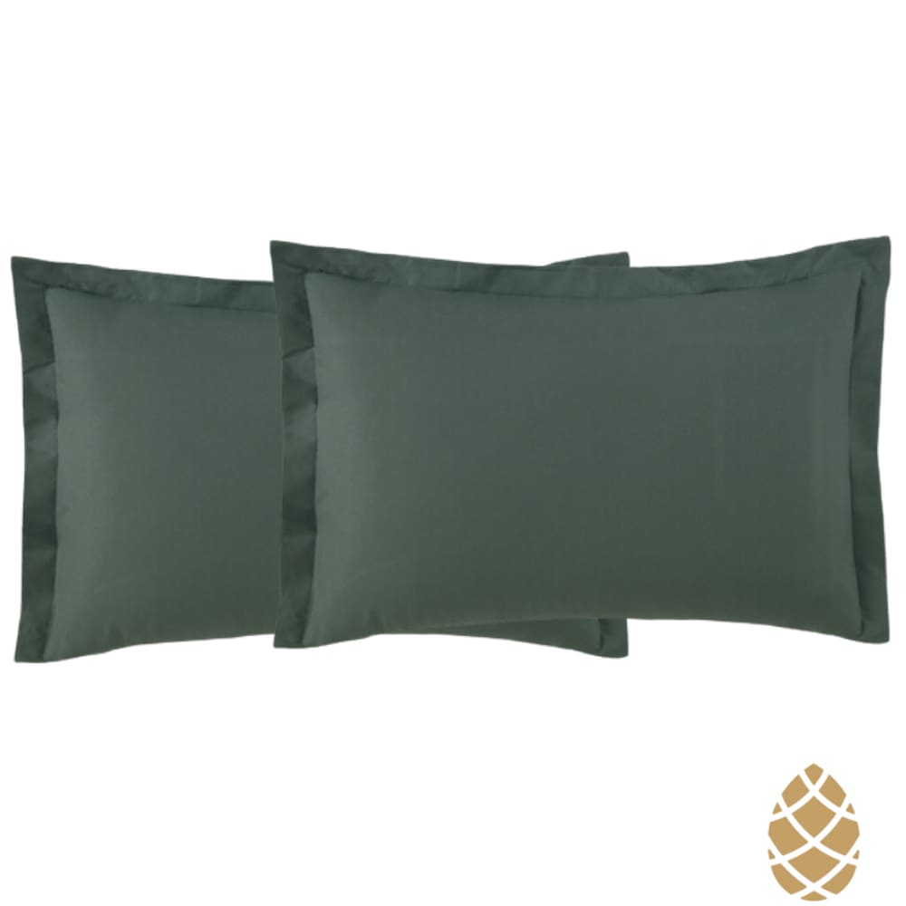 Kit 2 Fronhas Toque Acetinado 50x70 Altenburg Verde Granito