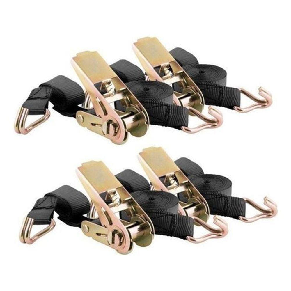 Kit 4 Jogos Cinta Catraca De Amarração Carga 1.000Kg