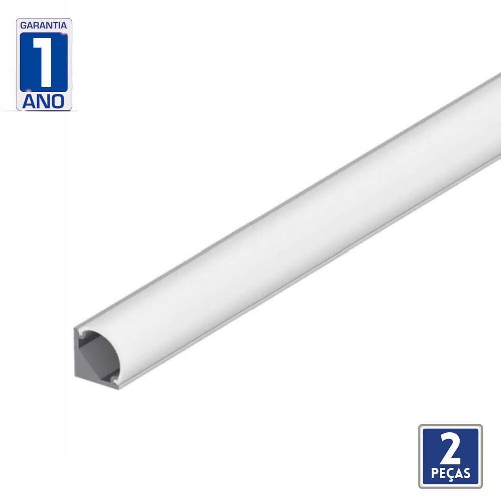 Kit 2 Perfil De Sobrepor Cantoneira Anodizado 1M Ledvance