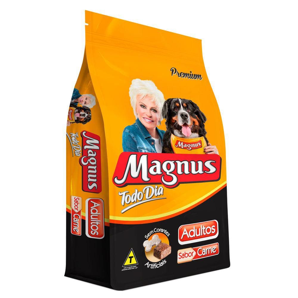 Racao Magnus Premium Caes Todo Dia Adultos Carne - 15Kg