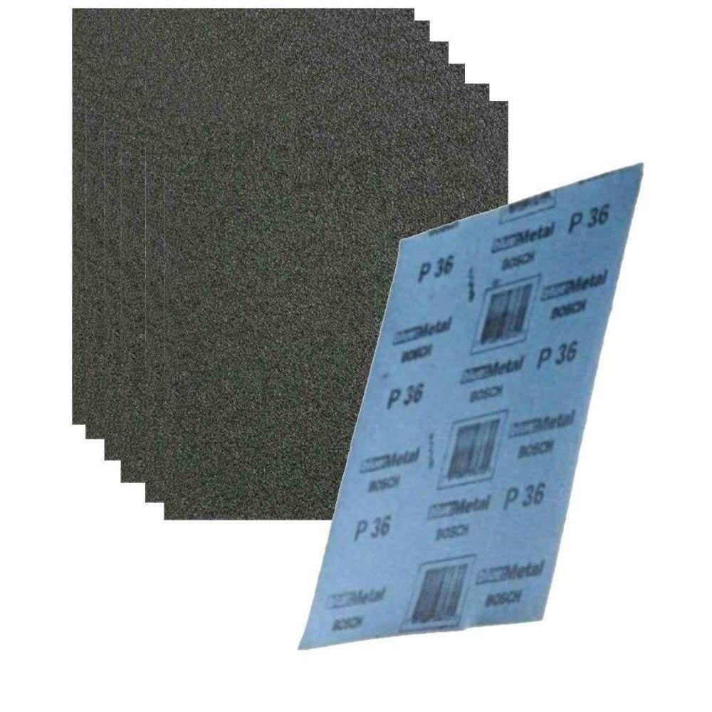 Folha De Lixa Pano Metal Grão 36 20 Unidades BOSCH