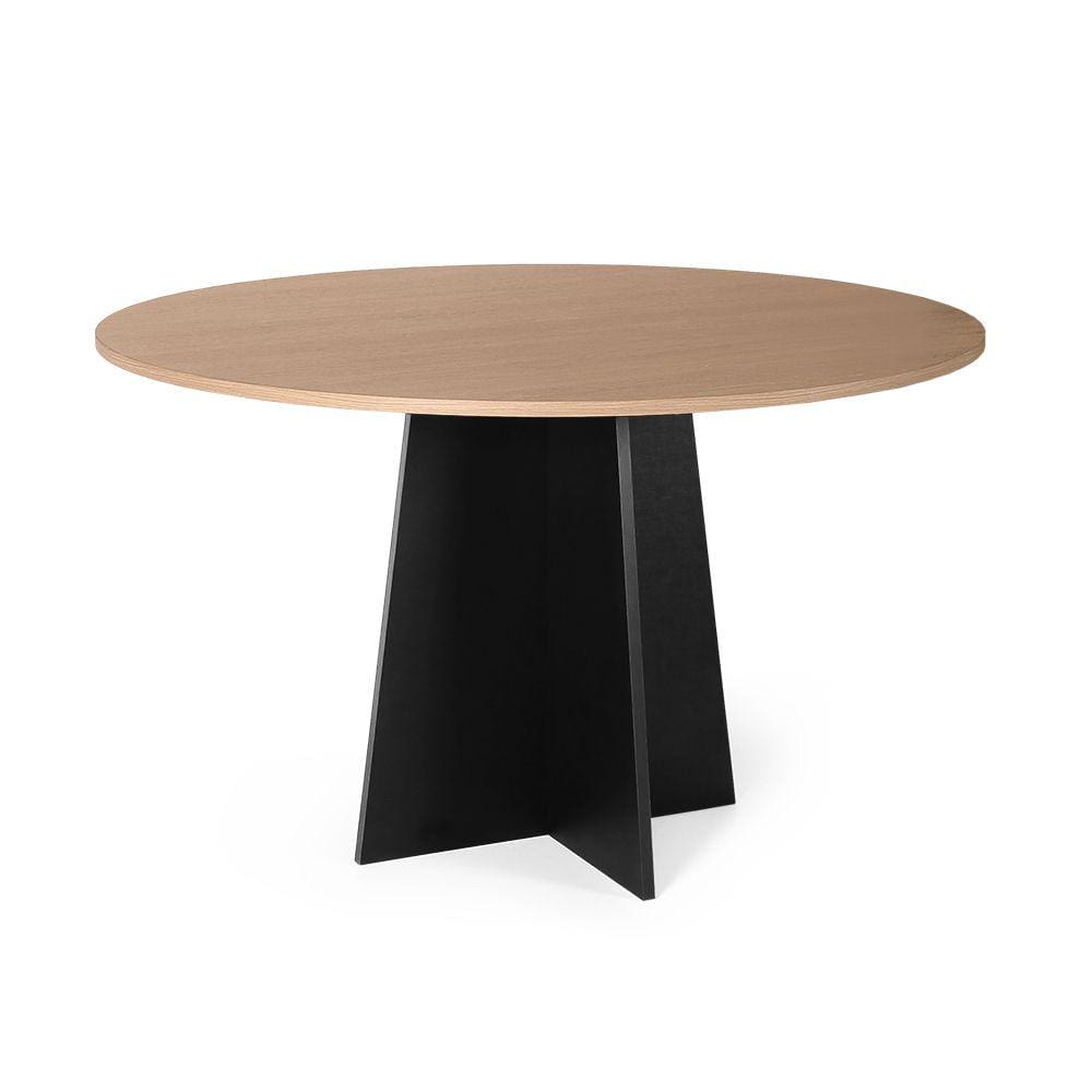 Mesa de Jantar Redonda 4 Lugares 90cm Isabela Jade/Preto - Straub Web