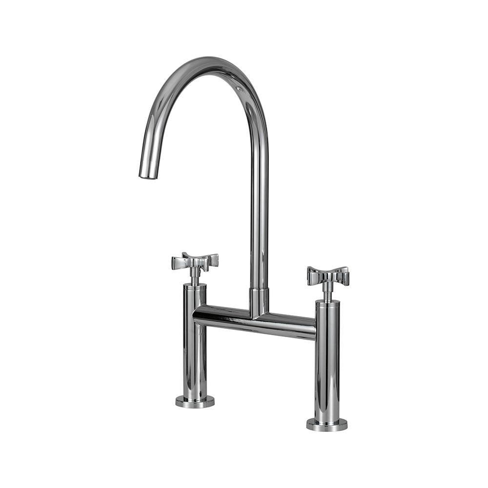 Torneira Para Cozinha Gourmet Inox Misturador Duplo Comando Içana Pingoo.casa - Prata
