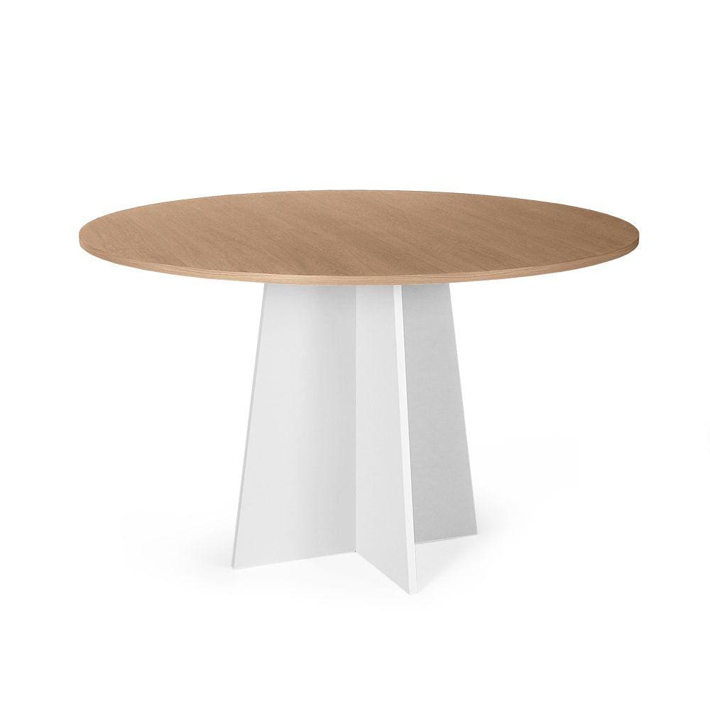 Mesa de Jantar Redonda 4 Lugares 90cm Isabela Jade/Branco - Straub Web