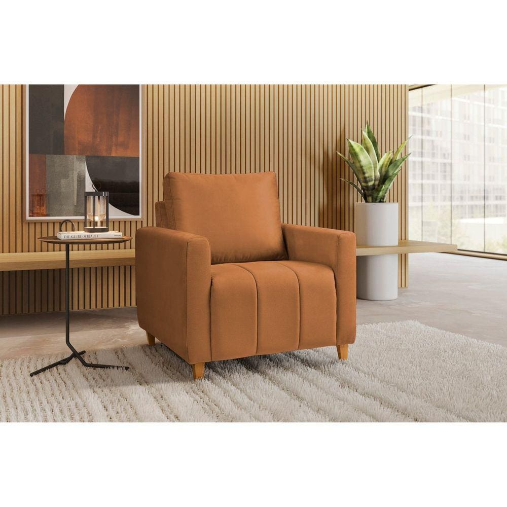 Poltrona em Veludo Amelie Yescasa Terracota