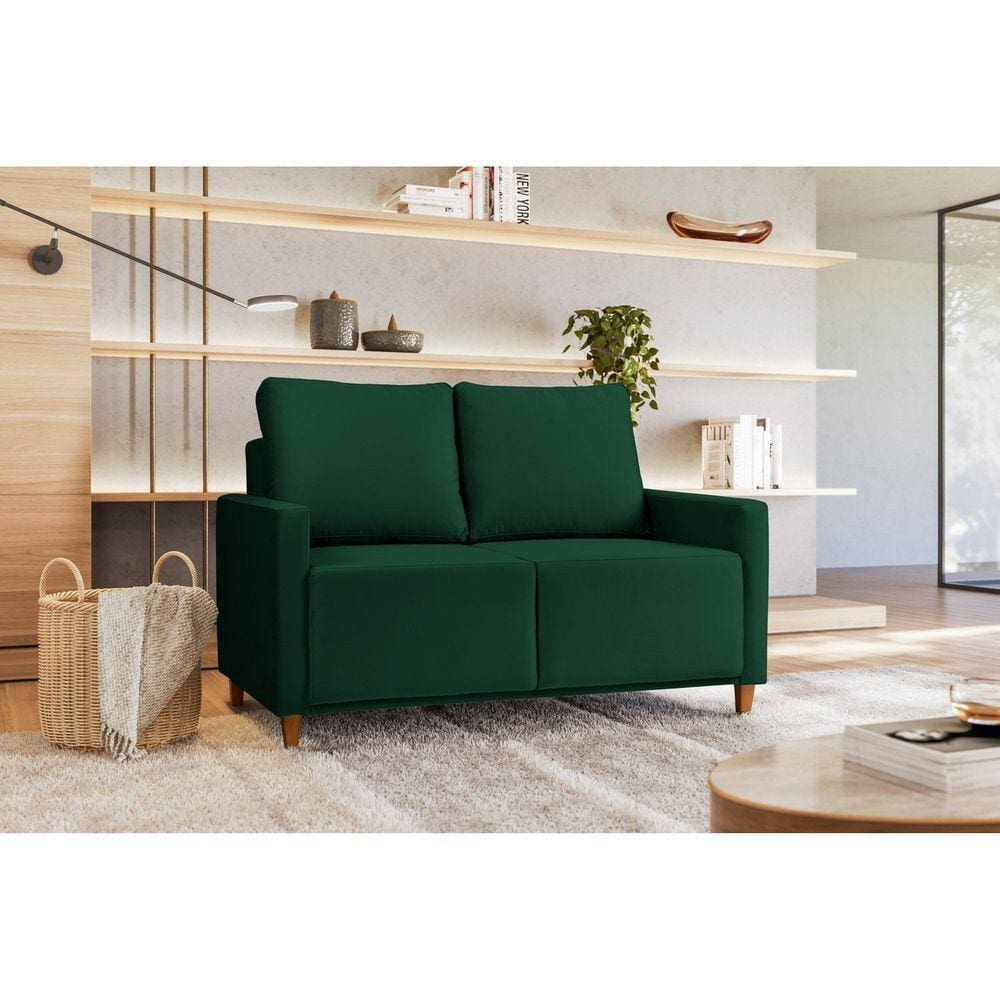 Sofá Angela 2 Lugares em Veludo Yescasa Verde