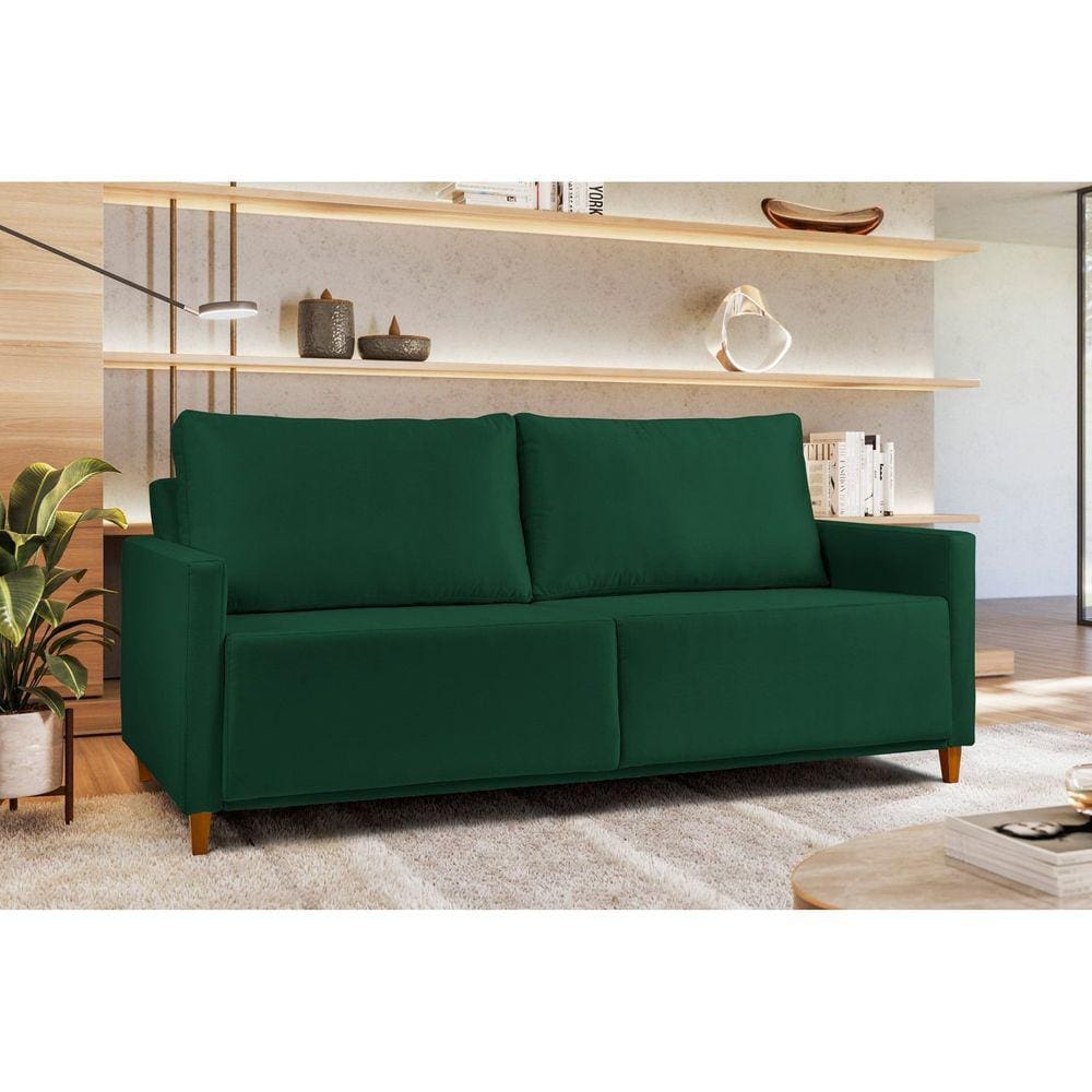 Sofá em Veludo 3 Lugares Angela Yescasa Verde