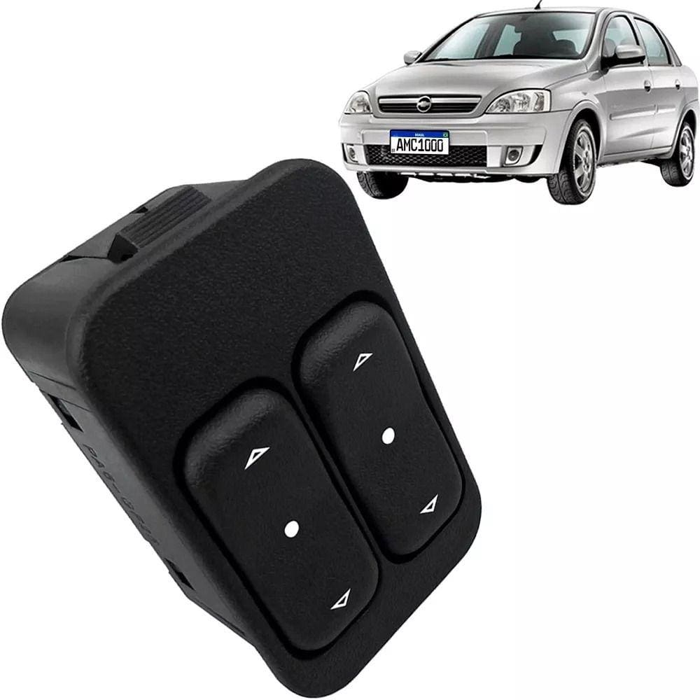 Botão Interruptor De Vidro Elétrico Gm Astra Celta Corsa Hatch Sedan Meriva Montana Zafira Duplo Led Almapy 510002