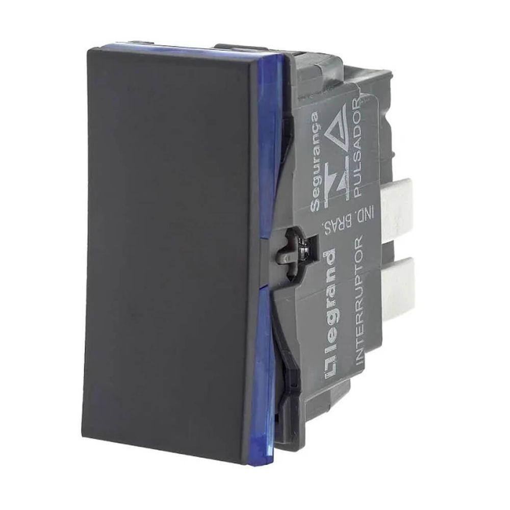 Módulo Pulsador 2A 250V Preto Pial Plus+ 611013Pt Legrand
