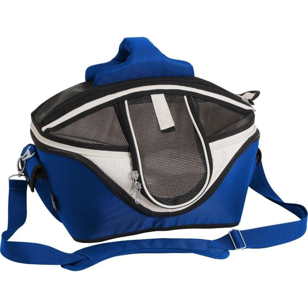Bolsa De Transporte Saks Caes E Gatos 6 Em 1 Em Poliester Azul Pet-0062