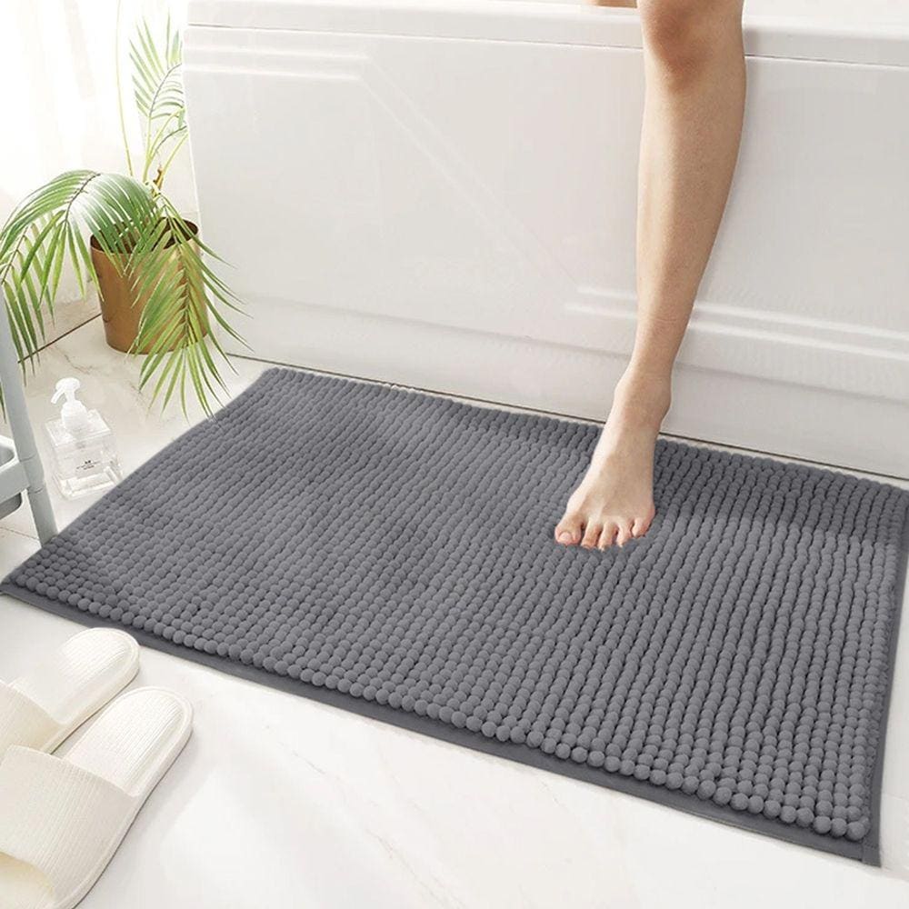 1 Tapete Banheiro Antiderrapante Macarrão Bolinha Dlcz 40x60