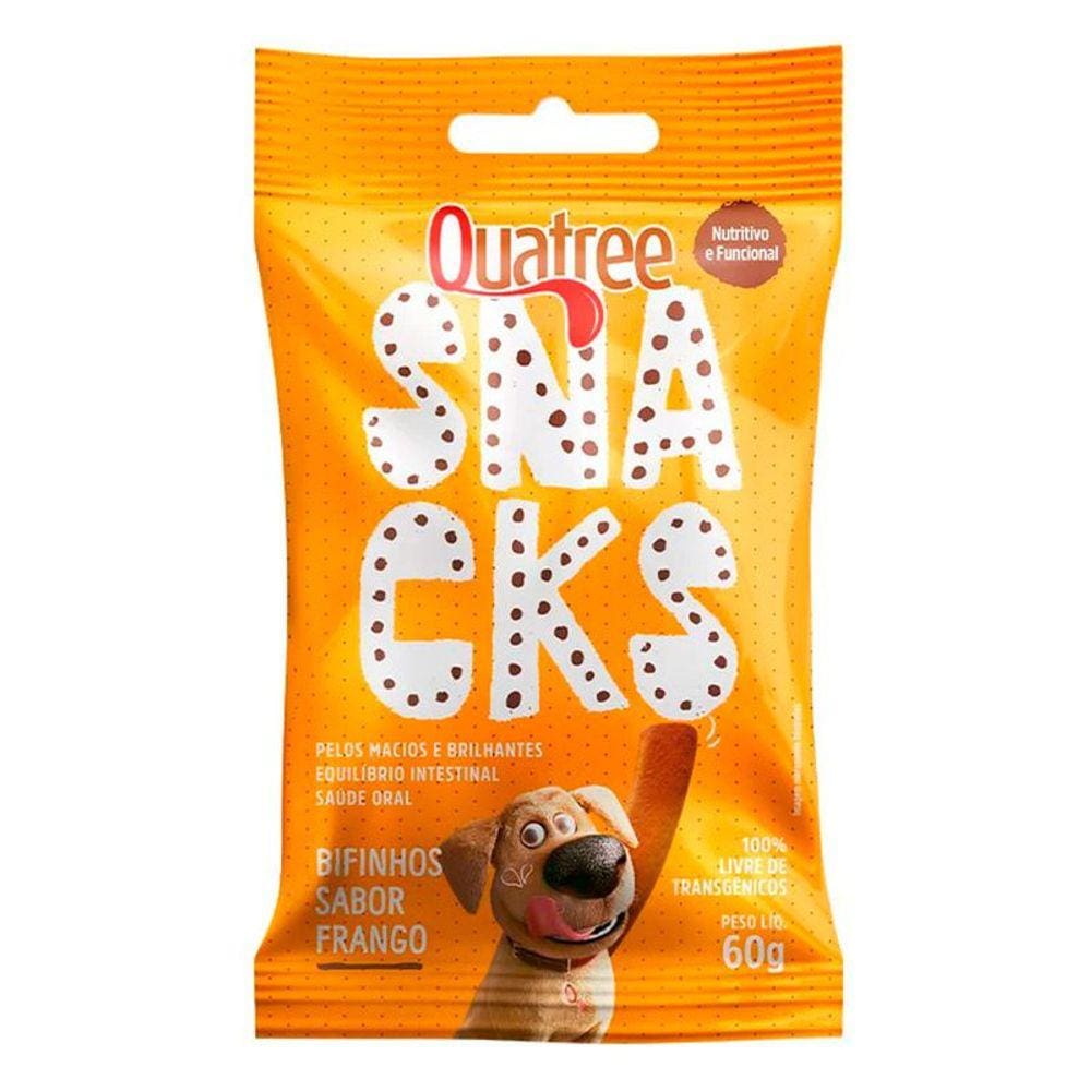 Snacks Quatree Bifinhos Caes Sabor Frango 60Gr