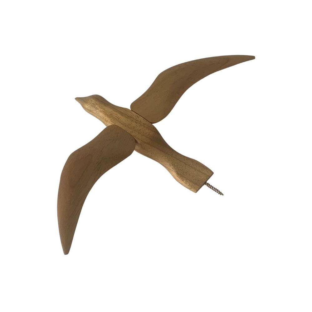 Gaivota de parede em madeira