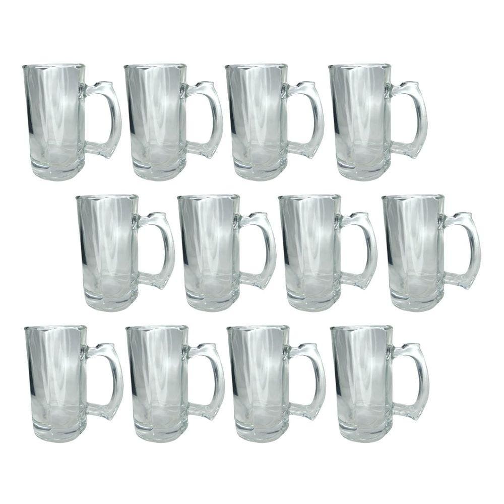 Caneca Vidro Grosso Cerveja e Chopp 380ML Restaurante 12UN