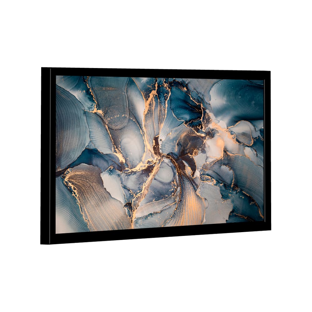 Quadro Abstrato Azul Gold -- BR ARTES