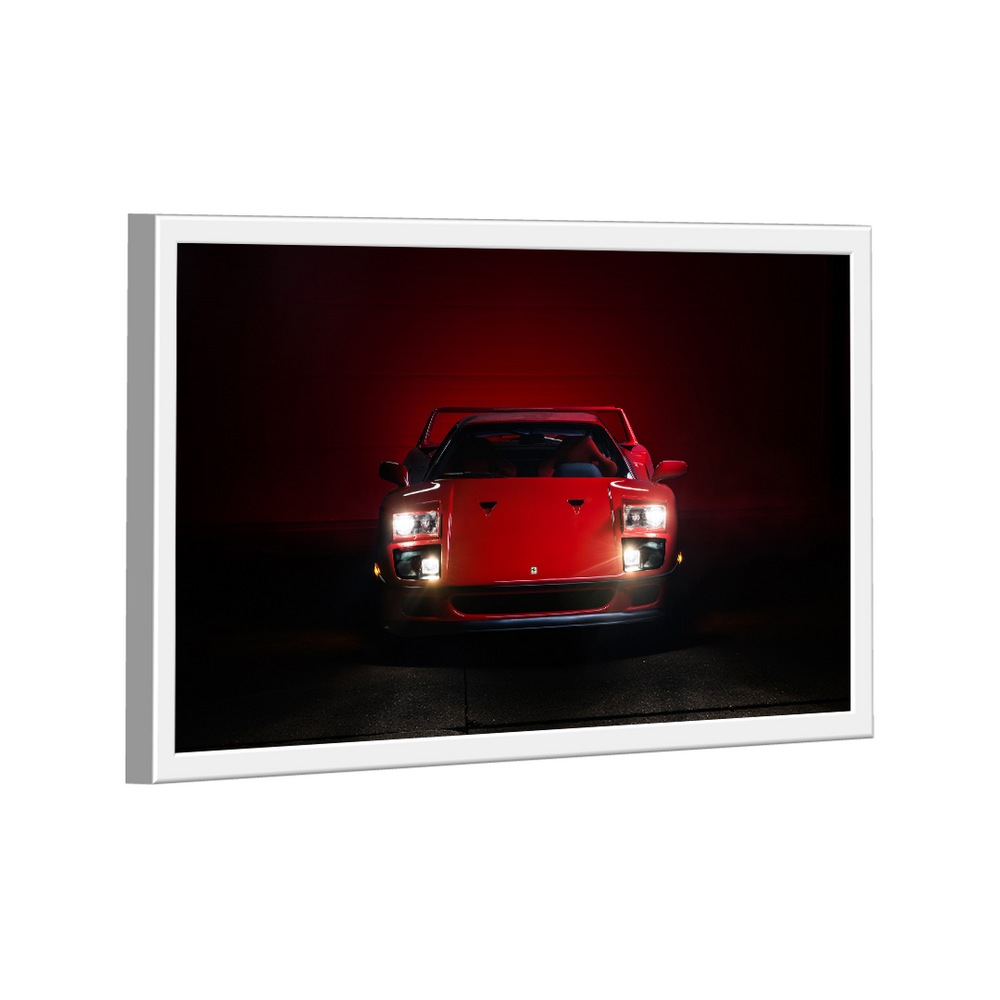 Quadro Ferrari F40 Vermelha Frente -- BR ARTES
