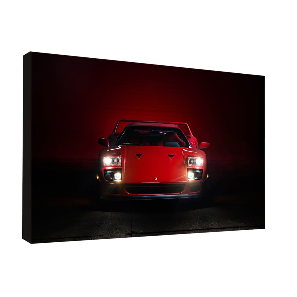 Quadro Ferrari F40 Vermelha Frente -- BR ARTES