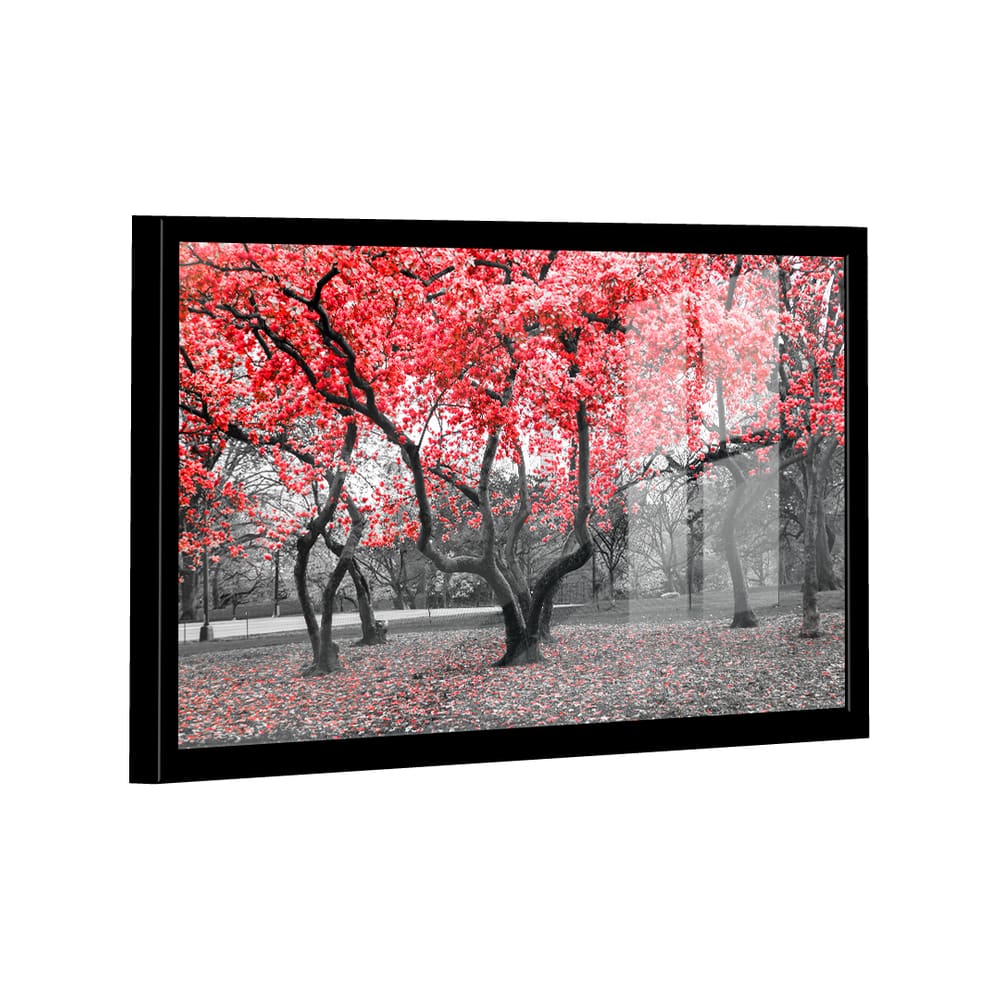 Quadro Árvores Branco e Vermelho -- BR ARTES