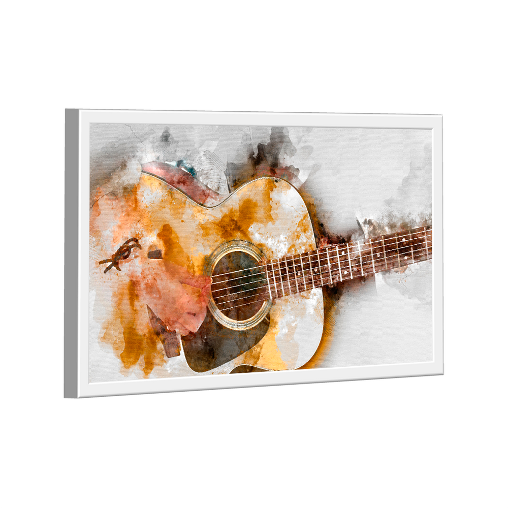 Quadro Arte Violão Aquarela -- BR ARTES