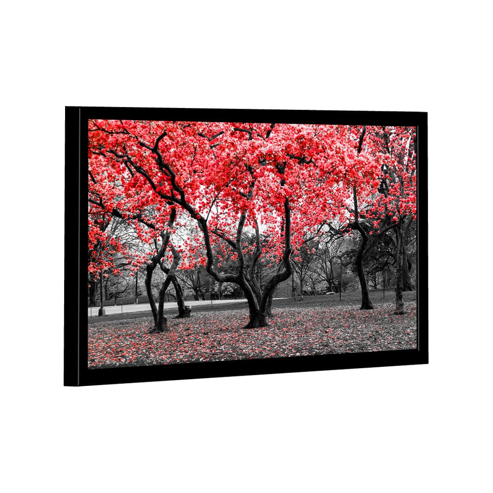 Quadro Árvores Branco e Vermelho -- BR ARTES