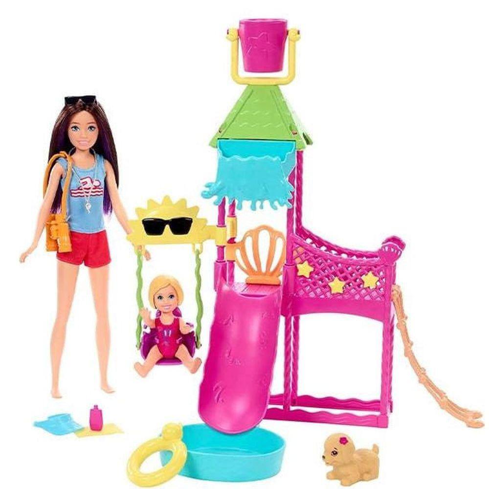 Conjunto e Boneca - Polly Pocket - Parque Aquático de Esportes