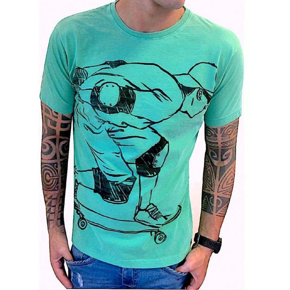 T-Shirt Skatista traz uma modelagem slim e alinhada ao corpo 100% algodão