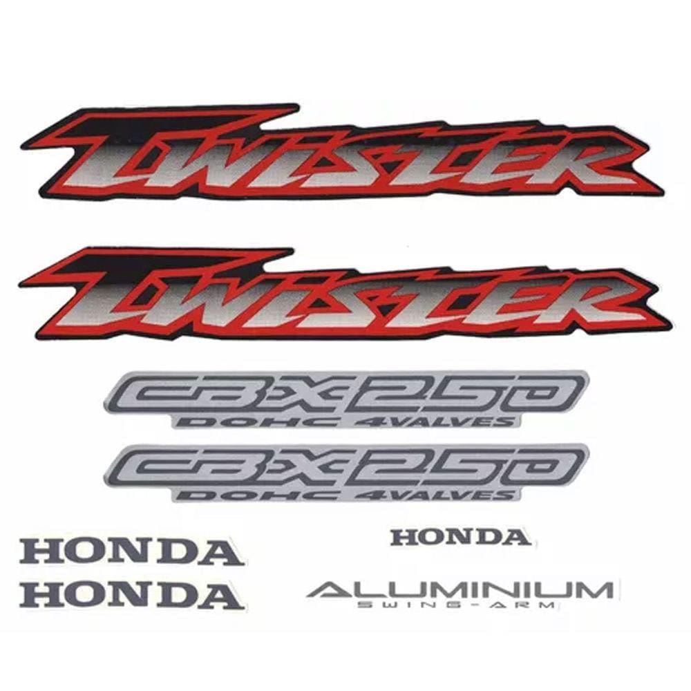 Jogo de Adesivos Honda CBX Twister 250 2001 2002 Preto