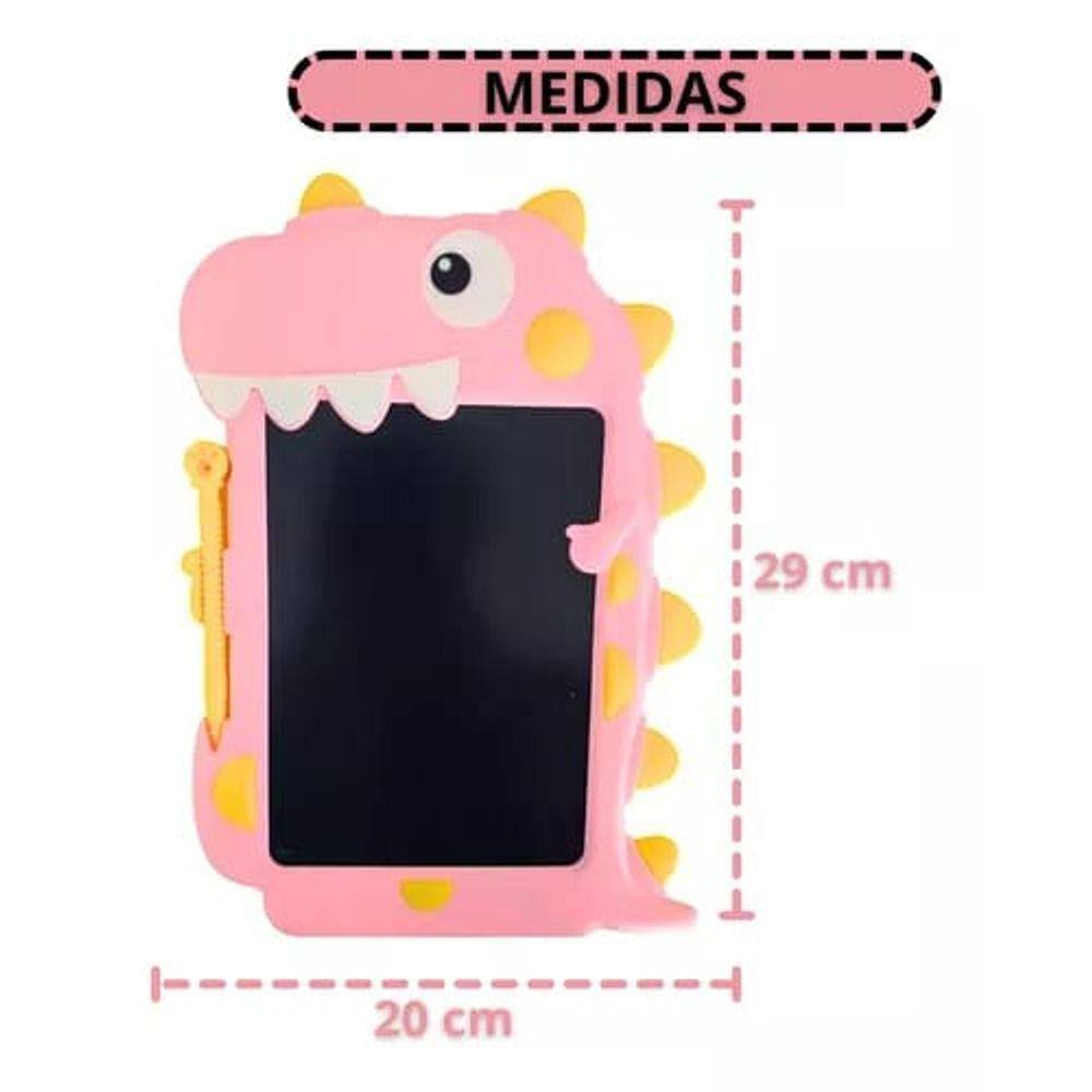 Teclado Infantil Musical Piano Dinossauro Brinquedo Bebê Didático Rosa