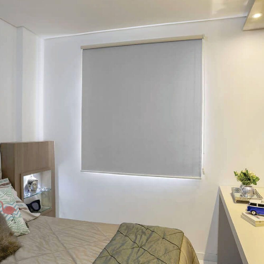 Persiana Rolo Blackout Pinpoint Cinza - 1,70m x 2,10m