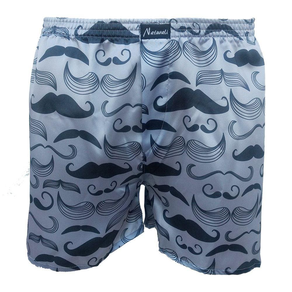 Cueca Samba-Canção Mustache Cinza - 191-032