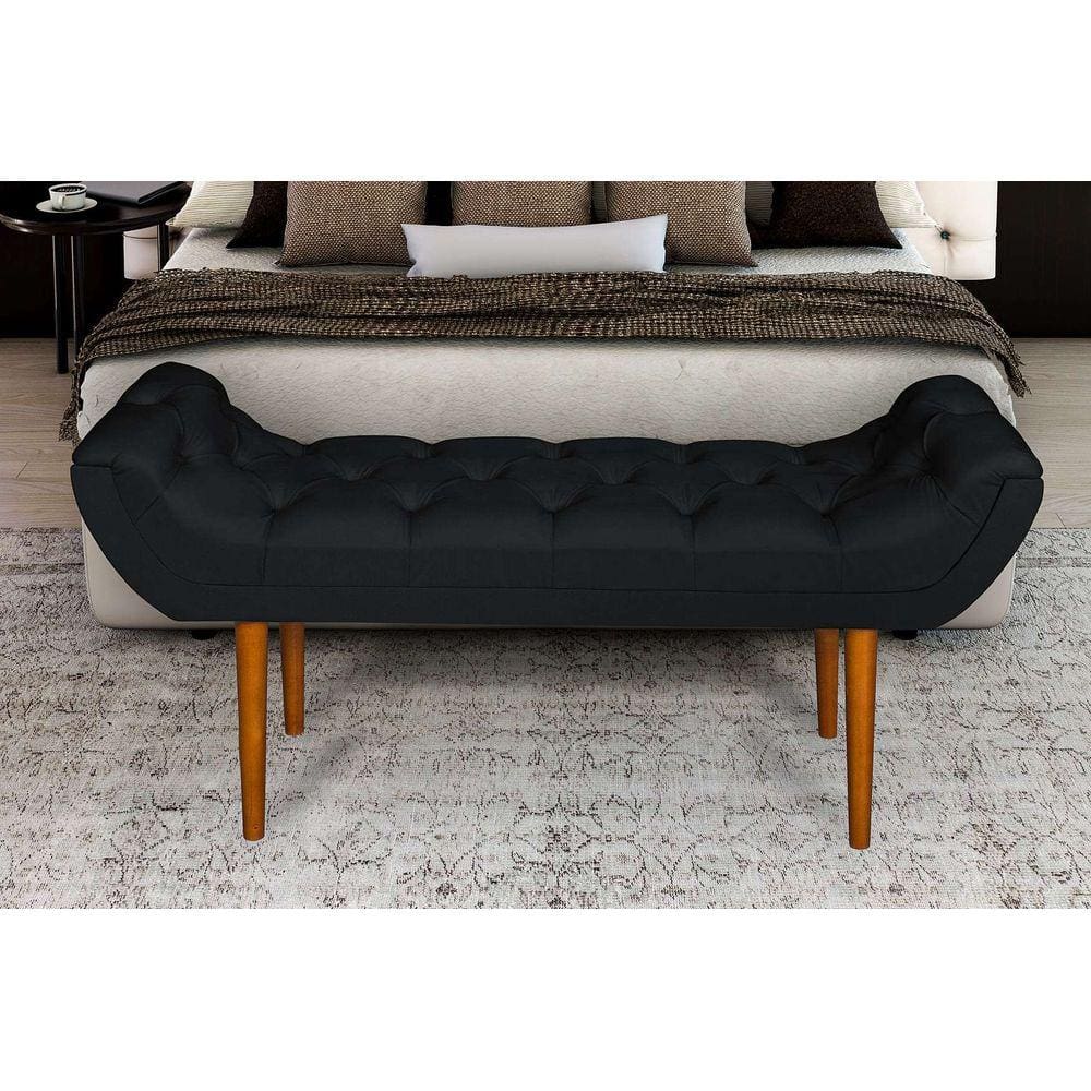 Recamier Puff Banco Quarto Mônaco 130cm Suede Pavia