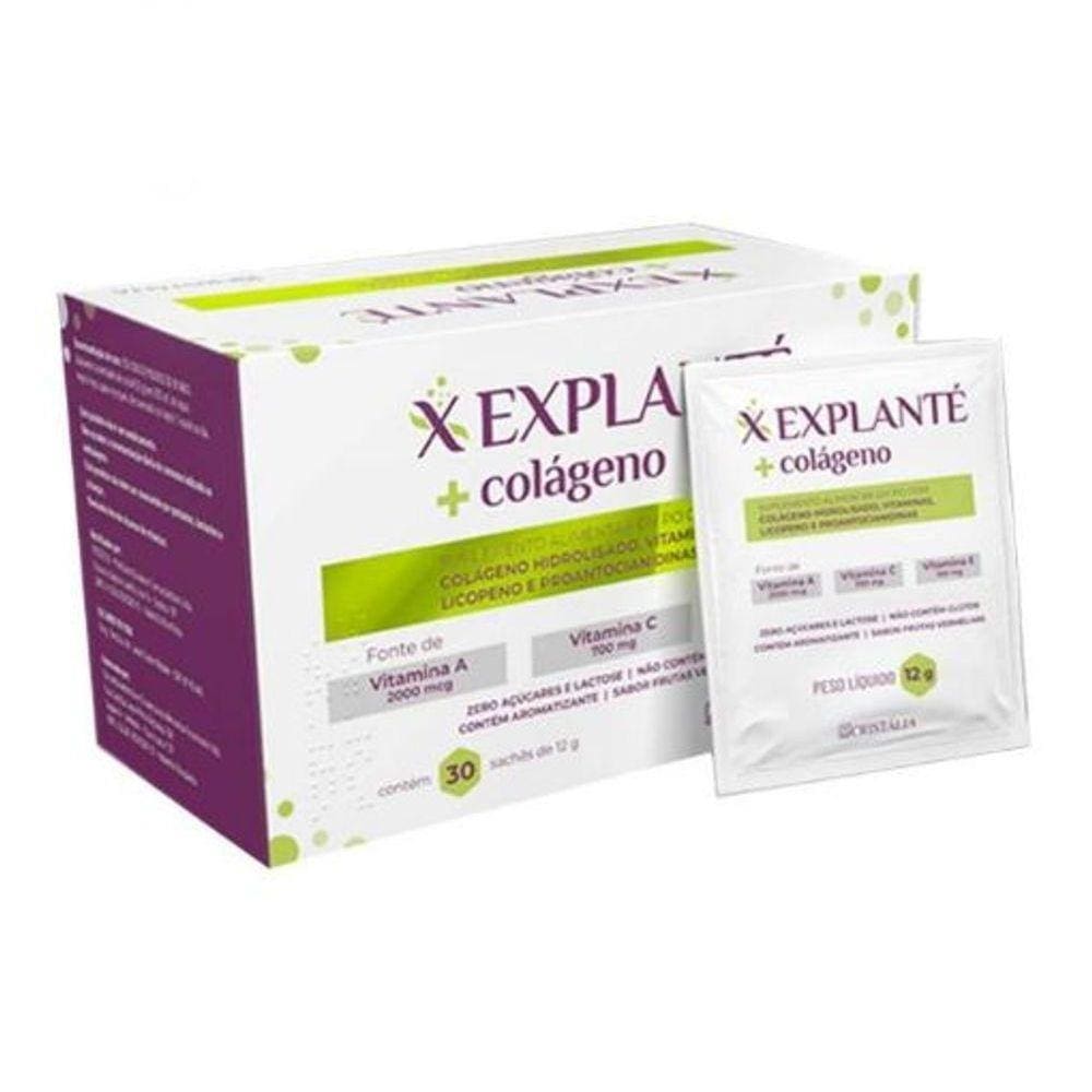 Suplemento Alimentar Colágeno Em Pó Explanté 30 Sachês