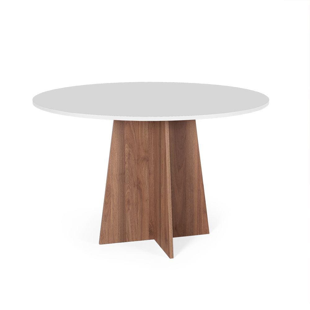 Mesa de Jantar Redonda 4 Lugares 90cm Isabela Branco/Noronha - Straub Web